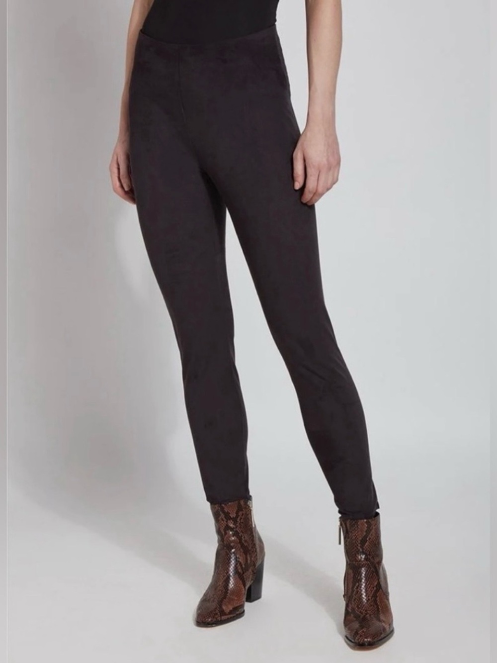 Lisette L Faux Suede Leggings // Black // Large